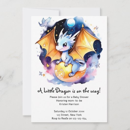 brullende goede tijd: Dragon Baby shower Kaart (Voorkant)