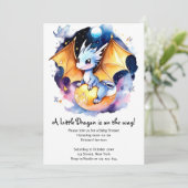 brullende goede tijd: Dragon Baby shower Kaart (Staand voorkant)