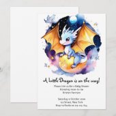 brullende goede tijd: Dragon Baby shower Kaart (Voorkant / Achterkant)