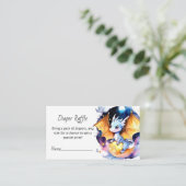 brullende goede tijd: Dragon Baby shower Luier Raf Informatiekaartje (Staand voorkant)