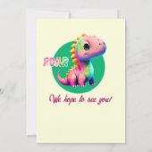 Brullende Goede Tijden Dinosaurus 1e Verjaardagsfe Kaart (Achterkant)