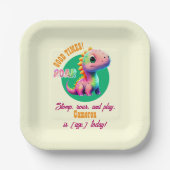 Brullende Goede Tijden Dinosaurus Elk Leeftijd Ver Papieren Bordje (Voorkant)