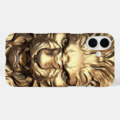 Brullende gouden leeuw hoofd telefoonhoesje Case-Mate iPhone case (Achterkant (horizontaal))