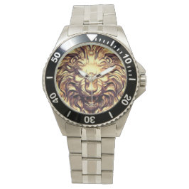 Brullende Gouden Leeuwenkop eWatch Horloge