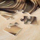 Brullende gouden leeuwenkop legpuzzel (Zijkant)