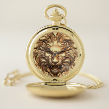 Brullende Gouden Leeuwenkop Zakhorloge