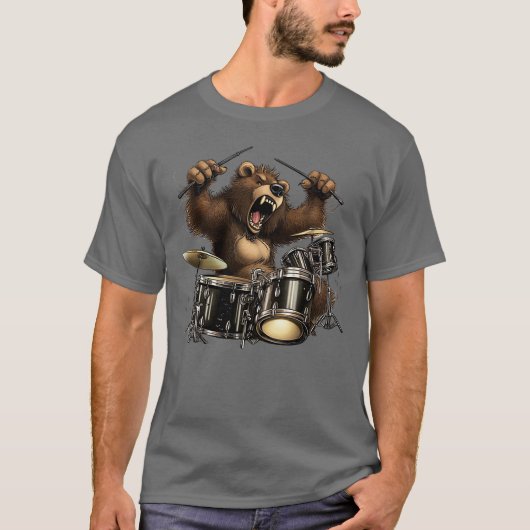 Brullende Grizzly Wildlife Animal Natuur Classic T-shirt (Voorkant)