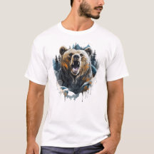 Brullende Grizzly Wildlife Animal Natuur Classic