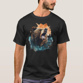 Brullende Grizzly Wildlife Animal Natuur Classic T-shirt