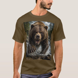Brullende Grizzlybeer – Hyperrealistisch 3D T-shirt