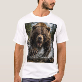 Brullende Grizzlybeer – Hyperrealistisch 3D T-shirt