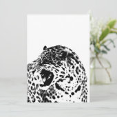 brullende jaguar uitnodiging (Staand voorkant)