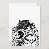 brullende jaguar uitnodiging (Voorkant / Achterkant)