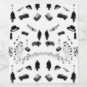 brullende jaren '20 fles wijn etiket (Enkel label)