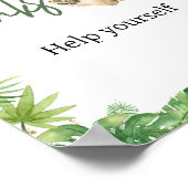 Brullende Leeuw Baby shower Drinken Poster (Hoek)