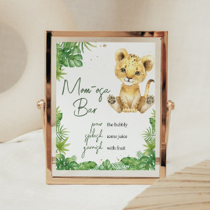 brullende leeuw Baby shower mam osa bar Poster