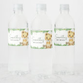 Brullende Leeuw Baby shower Waterfles Etiket (Flessen)