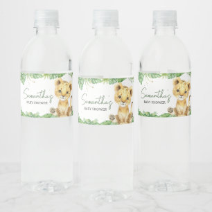 Brullende Leeuw Baby shower Waterfles Etiket