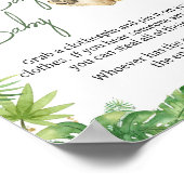 Brullende Leeuw Baby shower zeg niet Baby Poster (Hoek)