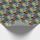 brullende leeuw in Football stadion Cadeaupapier (Hoek)