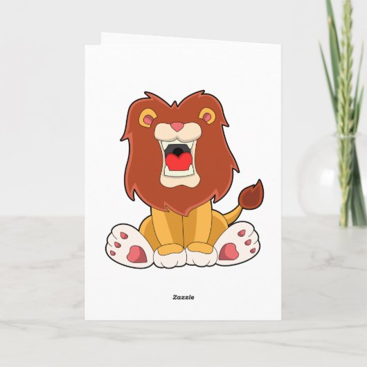 Brullende leeuw kaart (Achterkant)