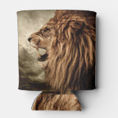 Brullende Leeuw: Majestueuze  kunst. Blikjeskoeler (Achterkant)