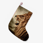 Brullende Leeuw: Majestueuze kunst. Kleine Kerstsok (Voorkant (Hangend))