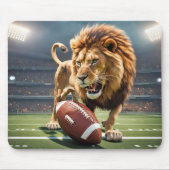 brullende leeuw met Football Muismat (Voorkant)