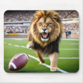 brullende leeuw met Football Muismat (Voorkant)