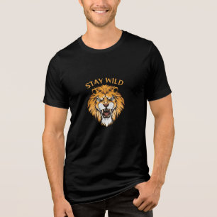 Brullende Leeuw Wilde Geest T-shirt voor Mannen