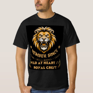 Brullende Leeuwenkop Koninklijke Kam WILD AT HEART T-shirt