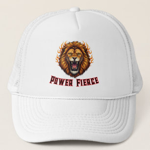 Brullende Leeuwenkop Mascotte Trucker Pet