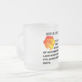 Brullende Leeuwenkop Matglas Koffiemok (Voorkant links)