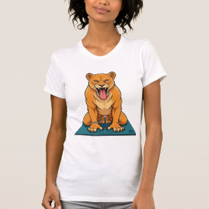 Brullende Leeuwhouding Yoga Mindfulness Kunst T-shirt
