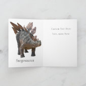 Brullende opwinding Dinosaurus Verjaardagsfeest Kaart (Binnen)