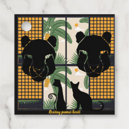 Brullende Pumas Harten Bedankjes Labels