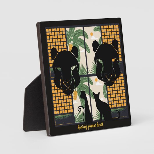 Brullende Pumas Harten Fotoplaat (Voorkant)