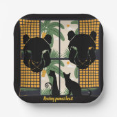 Brullende Pumas Harten Papieren Bordje (Voorkant)