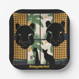 Brullende Pumas Harten Papieren Bordje