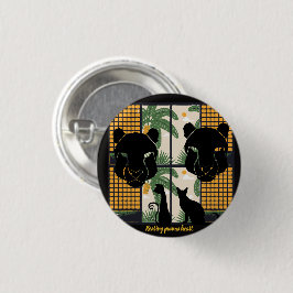 Brullende Pumas Harten Ronde Button 3,2 Cm