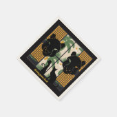 Brullende Pumas Harten Servet (Hoek)