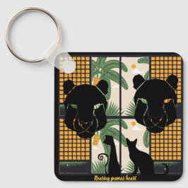 Brullende Pumas Harten Sleutelhanger