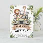 Brullende Safari Jungle Viering Kaart (Staand voorkant)