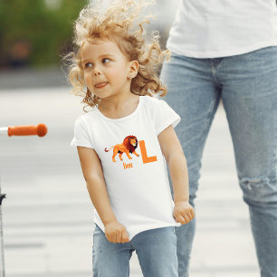Brullende stijl: Toddler's Alfabet Safari Leeuwens Kinder Shirts