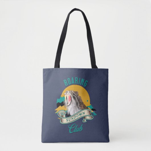 Brullende Sundown Club Sabeltandtijger Tote Bag (Voorkant)