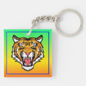 Brullende Tijger Kop-25818 Sleutelhanger (Achterkant)