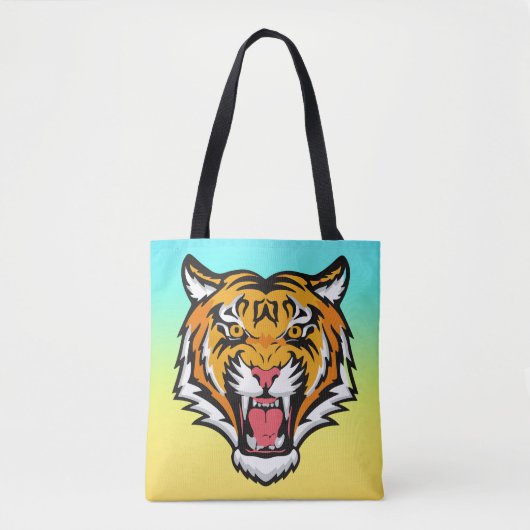 Brullende Tijger Kop-25818 Tote Bag (Voorkant)