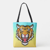 Brullende Tijger Kop-25818 Tote Bag (Achterkant)