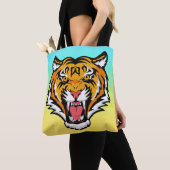 Brullende Tijger Kop-25818 Tote Bag (Dichtbij)