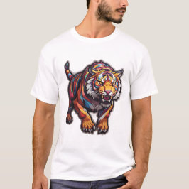 Brullende tijger mooi ontwerp t-shirt